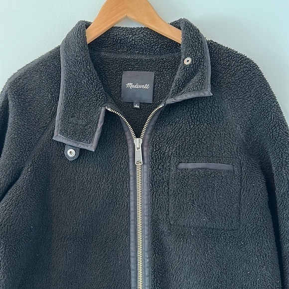 Madewell Sherpa City Grid Coat size small - Picture 6 of 14